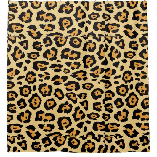 Leopard-Tierdruckmuster Duschvorhang (Vorderseite)