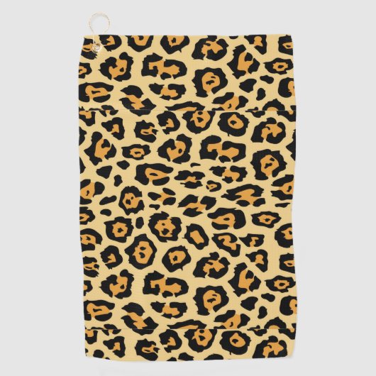 Leopard-Tierdruckmuster Golfhandtuch (Vorderseite)