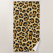 Leopard-Tierdruckmuster Strandtuch (Vorderseite)