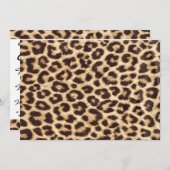 Leopard/Tierdruckwerbung Einladung (Vorne/Hinten)