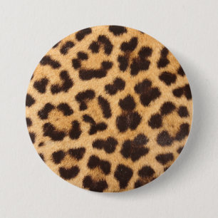 Leopard-Tierhaut-Druck Button