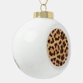 Leopard-Tierhaut-Druck Keramik Kugel-Ornament (Links)