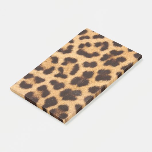 Leopard-Tierhaut-Druck Post-it Klebezettel (angewinkelt)