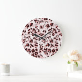 Leopard Tierhaut: Gefärbte Krawatte Elegance. Große Wanduhr (Zuhause)
