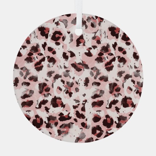 Leopard Tierhaut: Gefärbte Krawatte Elegance. Ornament Aus Glas (Rückseite)