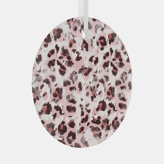 Leopard Tierhaut: Gefärbte Krawatte Elegance. Ornament Aus Glas (Vorderseite Rechts)