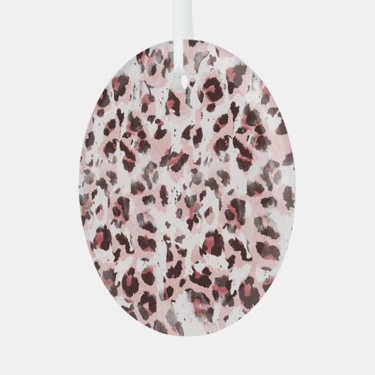 Leopard Tierhaut: Gefärbte Krawatte Elegance. Ornament Aus Glas (Vorderseite links)