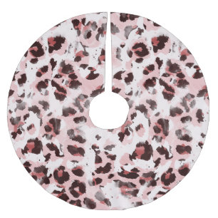 Leopard Tierhaut: Gefärbte Krawatte Elegance. Polyester Weihnachtsbaumdecke