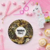 Leopard Tierhaut wild ein Safari Geburtstag Pappteller (Party)