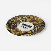 Leopard Tierhaut wild ein Safari Geburtstag Pappteller (Schrägansicht)