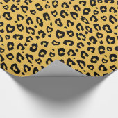 Leopard Tierprint Gelb Hochglanz Urlaub Geschenkpapier (Ecke)