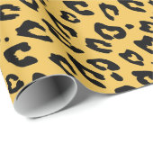 Leopard Tierprint Gelb Hochglanz Urlaub Geschenkpapier (Rolleneckpunkt)