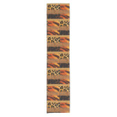 Leopard & Tiger Animal Kurzer Tischläufer (Vorderseite)