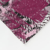 Leopard Tiger grau Burgundy gepunktete Tierhaut . Fleecedecke (Ecke)