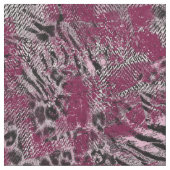 Leopard Tiger grau Burgundy gepunktete Tierhaut . Stoff (Nahaufnahme)