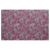 Leopard Tiger grau Burgundy gepunktete Tierhaut . Stoff (Fat Quarter (45,7 x 55,9 cm))