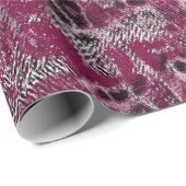 Leopard-Tiger-Graumarone gepunktet Geschenkpapier (Rolleneckpunkt)