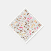 Leopard Tiger Gray Napkins Serviette (Ecke)