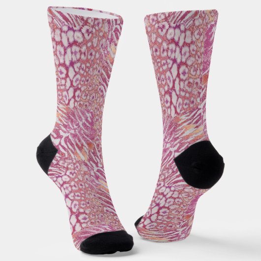 Leopard Tiger Haut trendiger gefleckter gestreifte Socken (Gewinkelt)