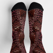 Leopard Tiger Haut trendiger gefleckter gestreifte Socken (Oben)