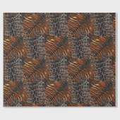 Leopard Tiger Skin trendy Geschenkpapier (Flach)