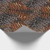 Leopard Tiger Skin trendy Geschenkpapier (Ecke)