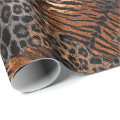 Leopard Tiger Skin trendy Geschenkpapier (Rolleneckpunkt)