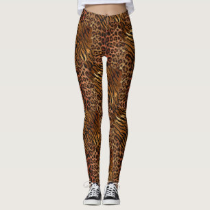Leopard-Tigerhaut, trendige gepunktete gestreifte  Leggings