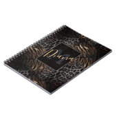 Leopard-Tigerhaut-Trendnotebook Notizblock (Linke Seite)