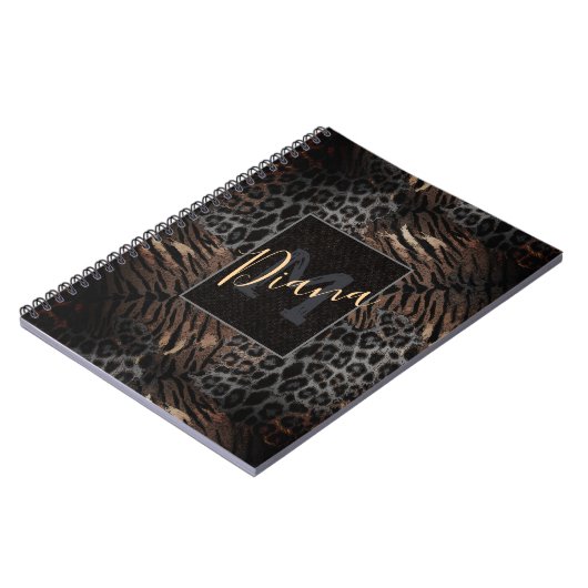 Leopard-Tigerhaut-Trendnotebook Notizblock (Linke Seite)