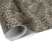 Leopard-Tigerhaut-Trendpapier Geschenkpapier (Rolleneckpunkt)