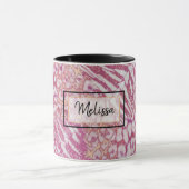 Leopard Tigerhaut trendy Kaffeemaschine Tasse (Zentrum)