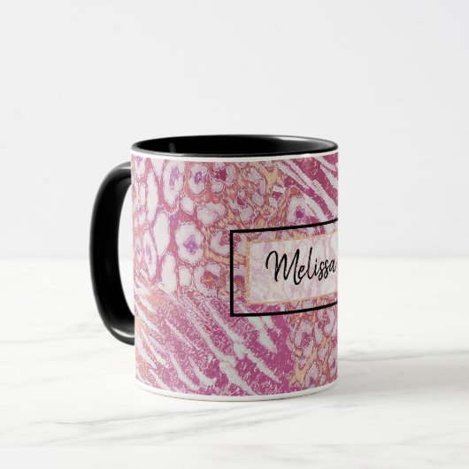 Leopard Tigerhaut trendy Kaffeemaschine Tasse (Vorderseite Links)