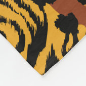 Leopard, Tigerhäute, wildes Muster. Fleecedecke (Ecke)