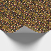Leopard, Tigerhäute, wildes Muster. Geschenkpapier (Ecke)