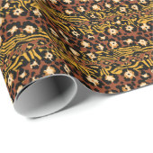 Leopard, Tigerhäute, wildes Muster. Geschenkpapier (Rolleneckpunkt)