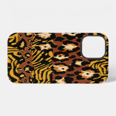 Leopard, Tigerhäute, wildes Muster. iPhone Hülle (Rückseite (Horizontal))