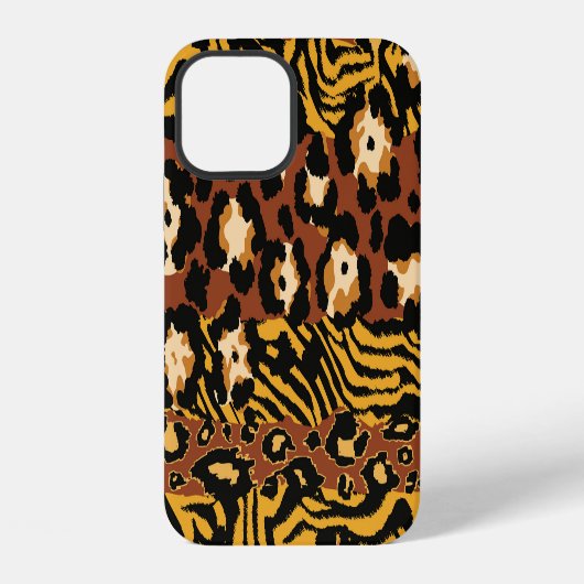 Leopard, Tigerhäute, wildes Muster. iPhone Hülle (Rückseite)