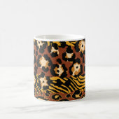 Leopard, Tigerhäute, wildes Muster. Kaffeetasse (Mittel)