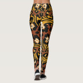 Leopard, Tigerhäute, wildes Muster. Leggings (Rückseite)