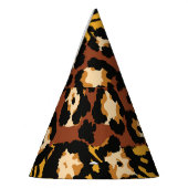 Leopard, Tigerhäute, wildes Muster. Partyhütchen (Links)