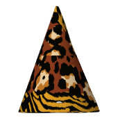 Leopard, Tigerhäute, wildes Muster. Partyhütchen (Rechts)