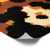 Leopard, Tigerhäute, wildes Muster. Poster (Ecke)