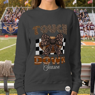 Leopard Touchdown Saison Spieltag Football Sweatshirt