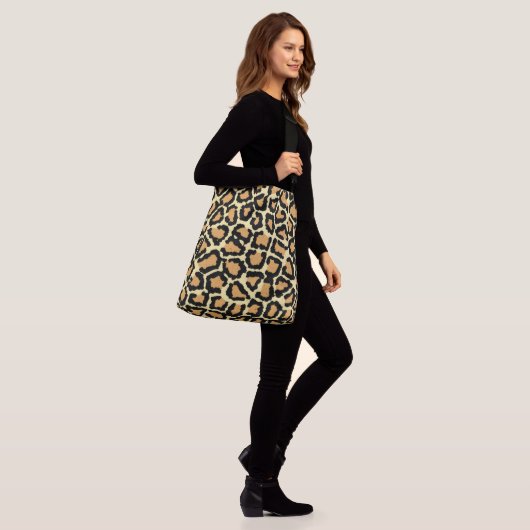 Leopard Tragetaschen Mit Langen Trägern (Am Model)
