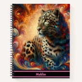 Leopard-Traum: Artful Dschungel Escape Notizblock (Vorderseite)