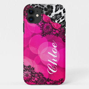 Leopard-Traum beugen des heißen Rosa-311 im iPhone 11 Hülle