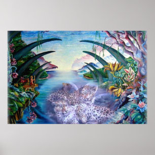 Leopard Träume Poster