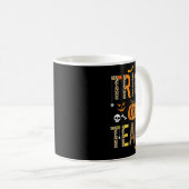 Leopard Trick oder Teach Halloween School Fall Aut Kaffeetasse (VorderseiteRechts)
