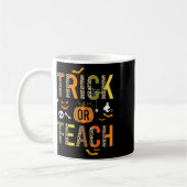 Leopard Trick oder Teach Halloween School Fall Aut Kaffeetasse (Links)